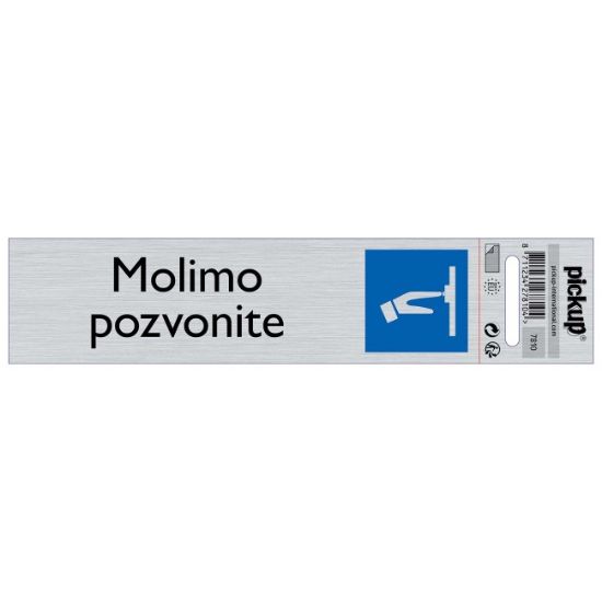 SAMOLEPLJIVA PLOČICA - MOLIMO POZVONITE -165X44MM