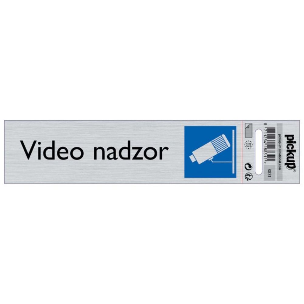 SAMOLEPLJIVA PLOČICA - VIDEO NADZOR -165X44MM