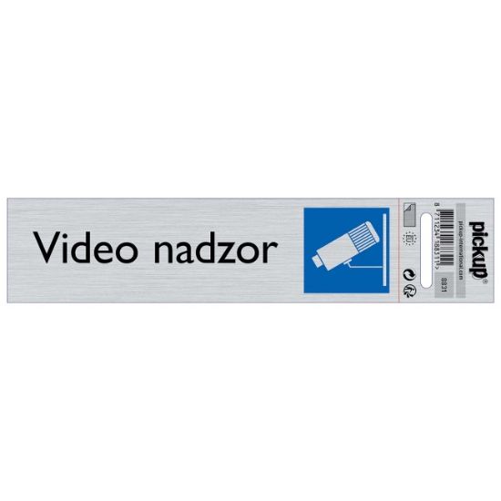 SAMOLEPLJIVA PLOČICA - VIDEO NADZOR -165X44MM