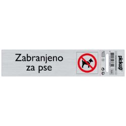 SAMOLEPLJIVA PLOČICA - ZABRANJENO ZA PSE -165X44MM