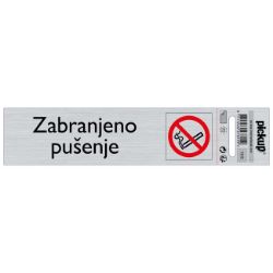 SAMOLEPLJIVA PLOČICA - ZABRANJENO PUŠENJE -165X44MM