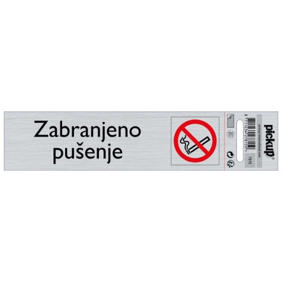 SAMOLEPLJIVA PLOČICA - ZABRANJENO PUŠENJE -165X44MM