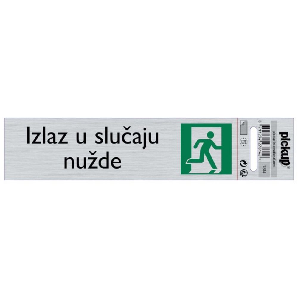SAMOLEPLJIVA PLOČICA - IZLAZ U SLUČAJU NUŽDE -165X44MM