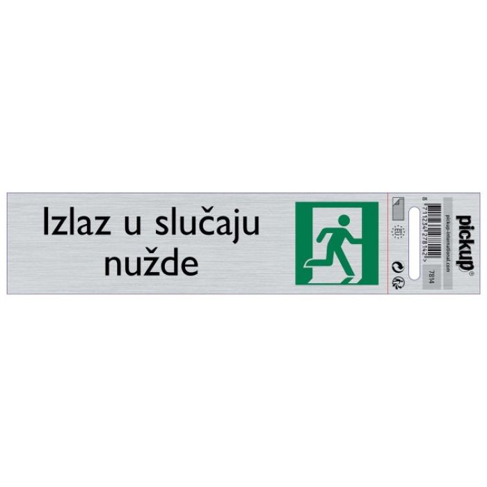 SAMOLEPLJIVA PLOČICA - IZLAZ U SLUČAJU NUŽDE -165X44MM