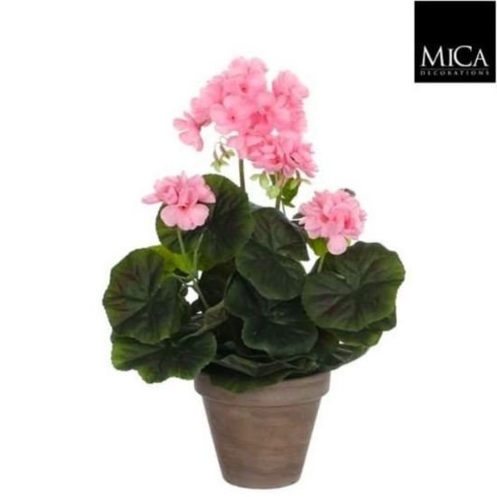 MUŠKATLA VEŠTAČKA ROZE h34xd20cm U SAKSIJI d11.5cm DSY 12