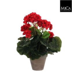 MUŠKATLA VEŠTAČKA CRVENA h34xd20cm U SAKSIJI d11.5cm DSY 18