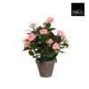 RUŽA PINK VEŠTAČKA U SAKSIJI h33xd25cm DSY 24 - 1