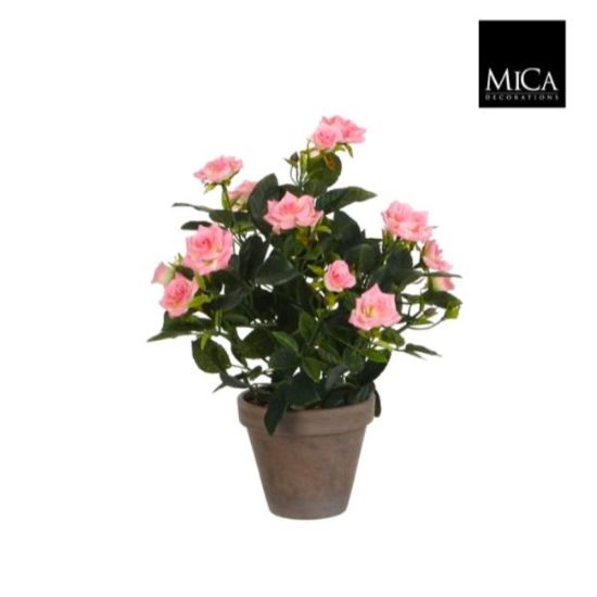 RUŽA PINK VEŠTAČKA U SAKSIJI h33xd25cm DSY 24