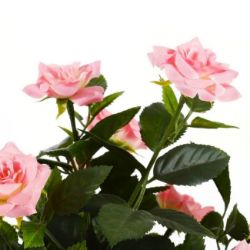RUŽA PINK VEŠTAČKA U SAKSIJI h33xd25cm DSY 24