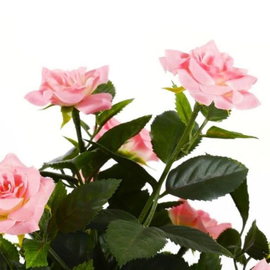 RUŽA PINK VEŠTAČKA U SAKSIJI h33xd25cm DSY 24