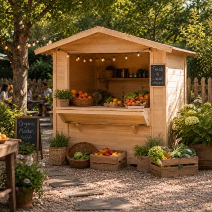 KUĆICA-KIOSK DRVENA 2.06x2m (BEZ poda i pokrivkom za krov) SAJAM