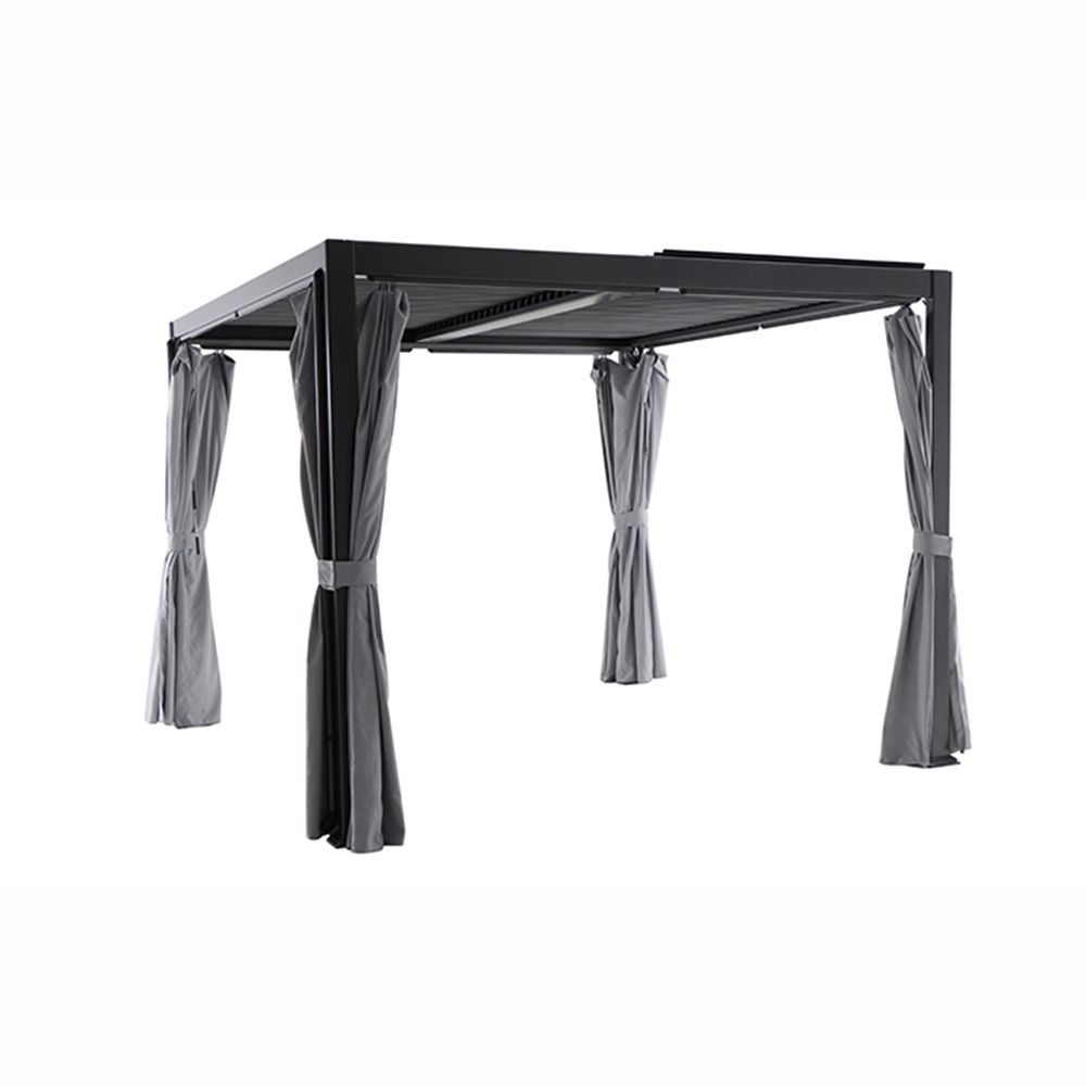 PERGOLA 3X3M ANTRACIT SA STRANICAMA I PODESIVIM KROVOM