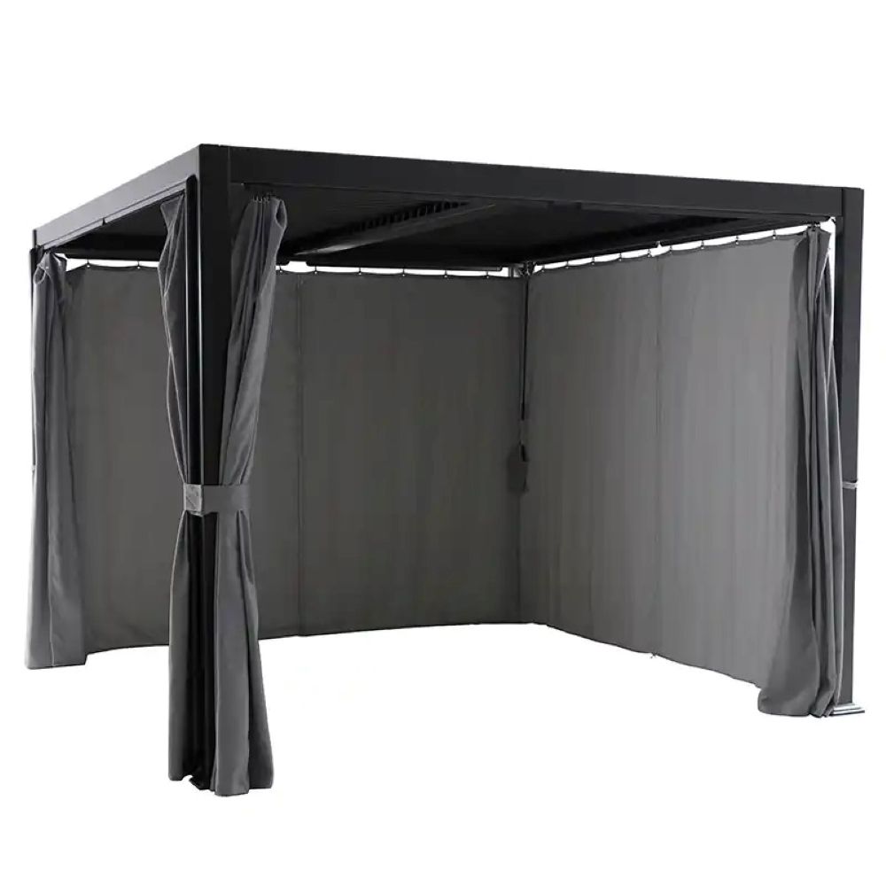 PERGOLA 3X3M ANTRACIT SA STRANICAMA I PODESIVIM KROVOM
