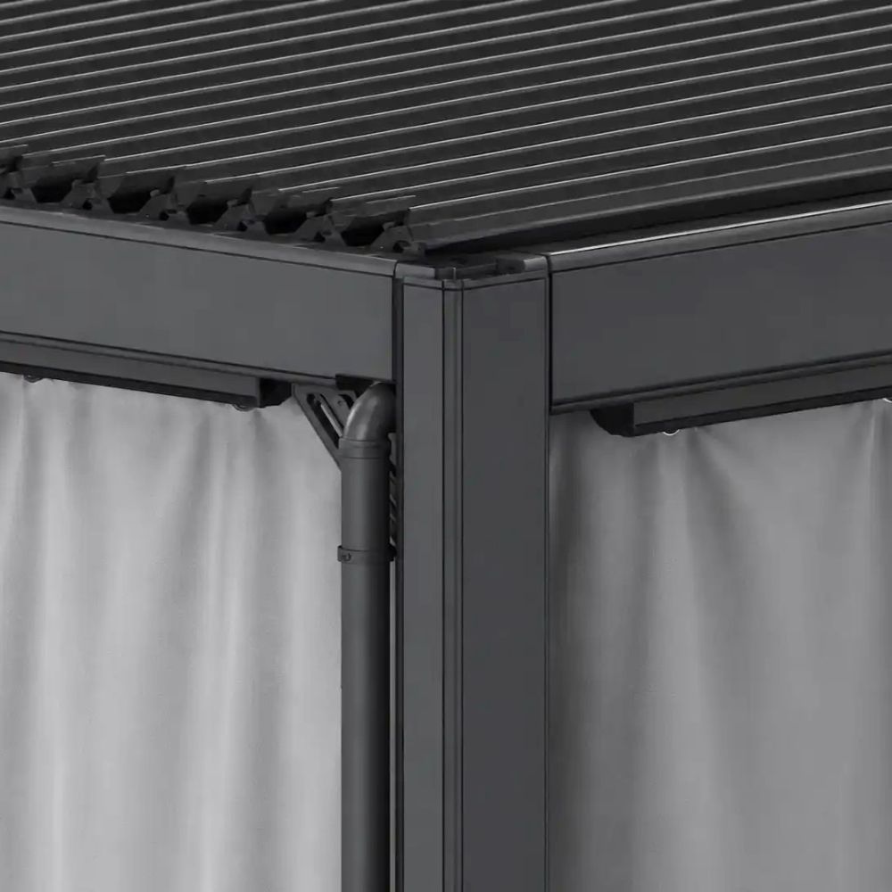 PERGOLA 3X3M ANTRACIT SA STRANICAMA I PODESIVIM KROVOM