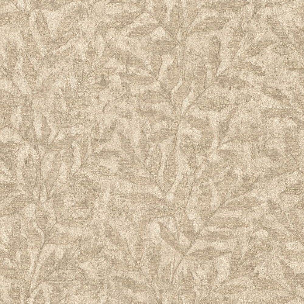 TAPETA RASCH KREM  ZLATNO LISCE 0.5X10m